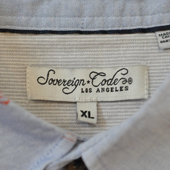 Sovereign Code SS Flaming Button Down XL - Picture 4 of 6